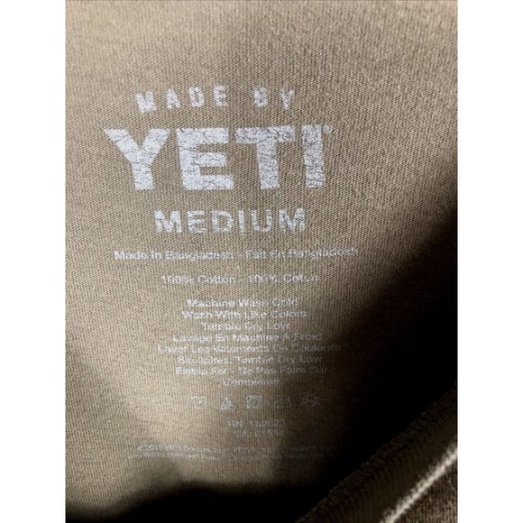 Yeti Coolers Logo Shirt Men's Long Sleeve Tee Shirt Green/Orange Adult Medium - Picture 6 of 7